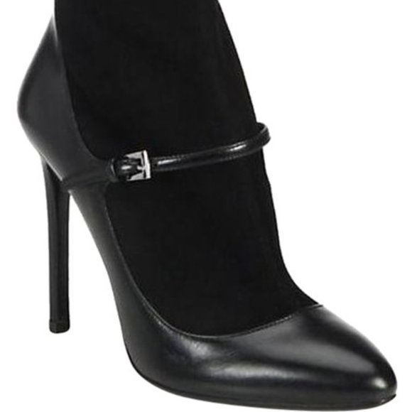 Prada Authentic NVT Black Suede Sock Leather Mary Jane Bootie - Picture 8 of 16